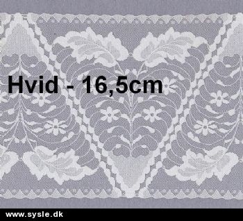 Nylon Blonde 3kant - ca. 16,5cm Hvid *1 REST*