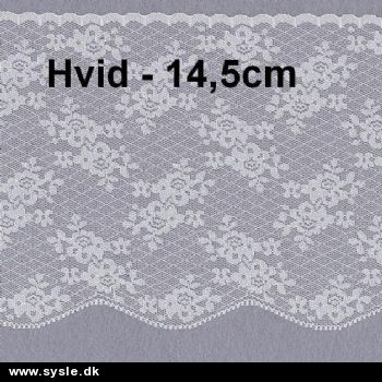 6278 Nylon Blonde 14,5cm Hvid - Pris pr. ½m