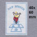 Klik her for at se flere billeder og f� mere information om varen:&nbsp; 4,0x6,0cm Mærke *Hop Scotch* Hvid/Blå