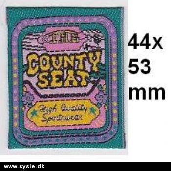 4,4x5,3cm Mærke: 4kant *The County Seat* 1stk. 