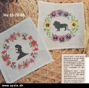 .Hv 1976: Mønster: Stjernetegn 12 fors. *Blomsterkrans*