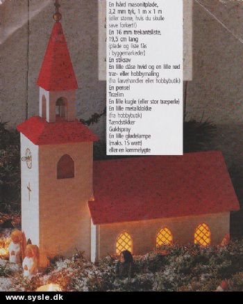 Stg -2002: Mønster: Byg en kirke med lys - ca. 35cm høj *PDF fil*