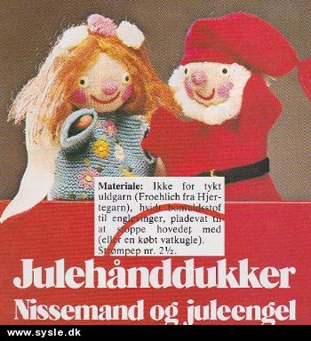 Ao 29-74-11: Mønster: Strik/Hækl Julehånddukker - str. ? *org*