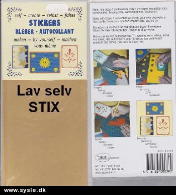 0100 Stikers ark - Lav selv stix - 4ark i ps. 