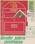 Klik her for at se flere billeder og f mere information om varen:  Uh 46-86-55: Mønster: Brodere Julepostkasse 26x33cm *org*