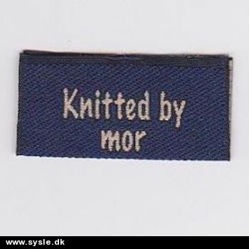 1422 Mærke: *Knittet by mor* 2x5cm - 1stk. 