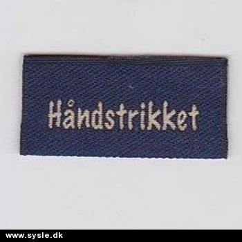 41425 Mærke: *Håndstrikket* 2x5cm - 1stk. 