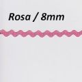 Klik her for at se flere billeder og f mere information om varen:  Bånd, Zig Zag lise - Rosa / 8mm - pr.m.