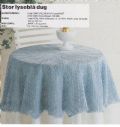 Klik her for at se flere billeder og f mere information om varen:  Fj 11-xx-67: Mønster: Kunststrik - Stor lyseblå dug ø:135cm *org*