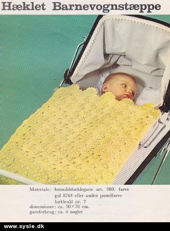Dm 0568 Mønster: Hækl BabyTæppe af rundeller ca. 50x70cm