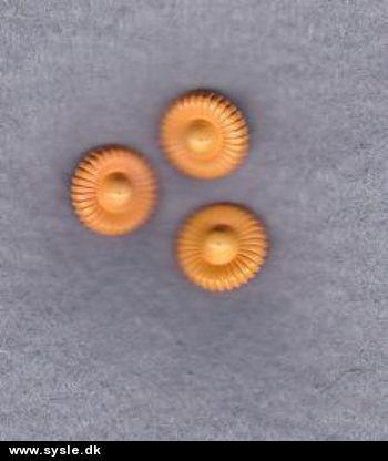 1101 Knap: m.øsken - knop - 13mm Orange *3 i pk.*