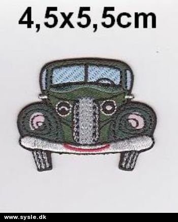 4,5x5,5cm Mærke: Grøn Bil - 1stk.
