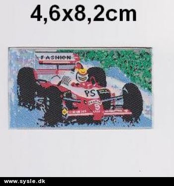 4,6x8,2cm Mærke: Racerbil PS - 1stk.