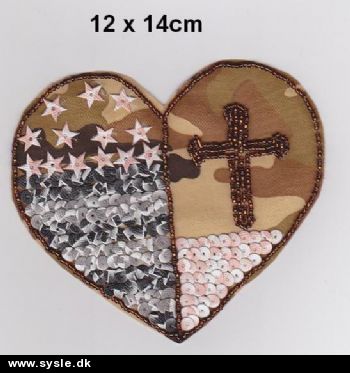 12x14cm Mærke: hjerte/Brun-Beige 1stk.