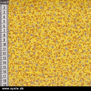 /10020 Patch. Gul m. små lilla blomster *TILBUD*