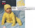 Klik her for at se flere billeder og f mere information om varen:  Ul 1304/ Mønster: Strik Baby trøje/buks/hue/sokker 60-90cl. *org*