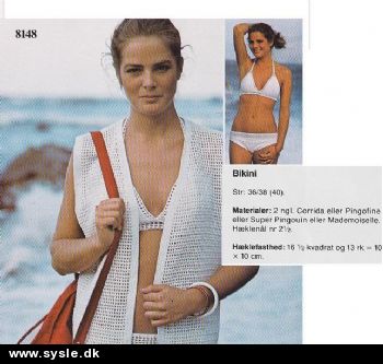 Pi 8148 Mønster: Hækl Bikini og trøje str. 36-38 (org)