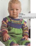 Klik her for at se flere billeder og f mere information om varen:  Dk 13-03-87 Mønster: Strik Baby trøje/overalls - 8-12mdr. *org*