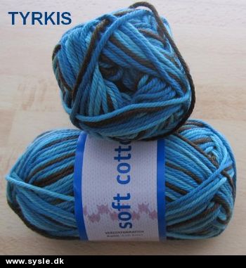 8880 Soft Cotton - Tyrkis/Blå/Brun Meleret - 1ng