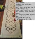 Klik her for at se flere billeder og f mere information om varen:  Hv 06-80-55: Mønster: Hardanger, Hvid løber 22x136cm *org*