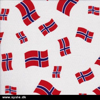 Patch. stof - Norske Flag B.150cm *Pris pr. ½m.* 