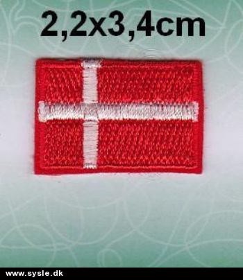 Mærke: Dansk Flag - 3,9x5,8cm