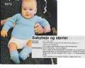 Klik her for at se flere billeder og f mere information om varen:  Ul 1075/ Mønster: Retstrikket babytrøje på tværs - 0-6mdr. *PDF fil*