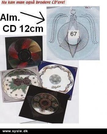 10267 - CD til broderi - ø:12cm Julekugle