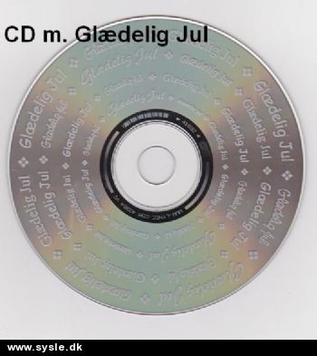10161 - CD m. Tekst - ø:12cm - Glædelig Jul - 1 stk.