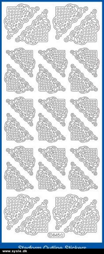 0845 Stix Hjørne - Flethjerte *8+18 på ark*