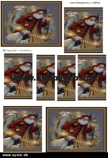 6635 - 3D ark, Julemand i natten - 2 kort