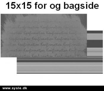 35084k - 15x15cm Kort - Grå konfirmation - 2 ark.