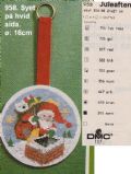 Klik her for at se flere billeder og f mere information om varen:  Fj 39-89-58: Mønster: Brodere Julemand ø:16cm *org*