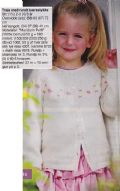 Klik her for at se flere billeder og f mere information om varen:  Hv 14-11-34: Mønster: Strik pigecardigan 1½-6år *org*