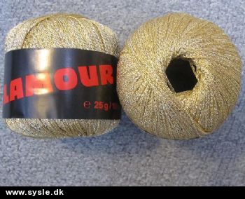 Metalgarn Glamour til strik/hækl - GULD 190m 50g