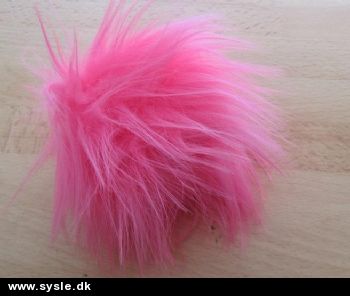 0029 Acryl Pompon - 90mm Neon Pink - pr. stk. 