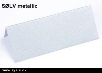 3166 - Bordkort Metallic Karton - Sølv - 10stk.