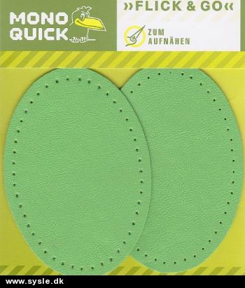 6223 Imt. Læder Lapper 6x9cm Lime Grøn - 2 i pk.