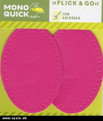 6225 Imt. Læder Lapper 6x9cm Pink - 2 i pk.