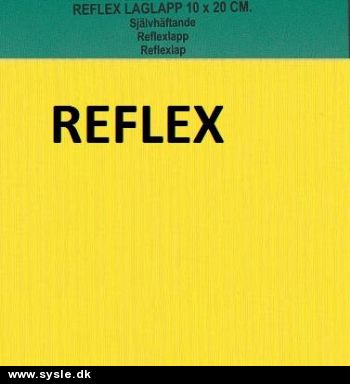 0023 - Reparationslap 10x20 Reflex NEON Gul - Selvklæbende
