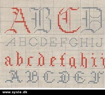 Ab 0009 Mønster: ABC - Hele Alfabetet i korssting +tal *PDF fil*