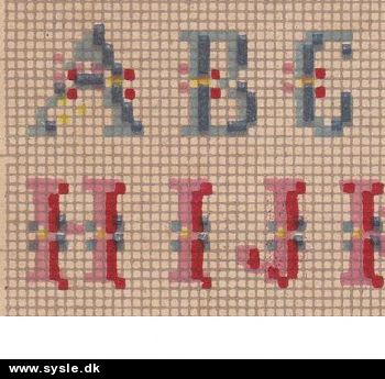 Ab 12-12/ Mønster: ABC - Hele Alfabetet i korssting *PDF fil*