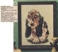 Klik her for at se flere billeder og f mere information om varen:  Hv 04-80-32/5 Mønster: Ophæng m. Basset Hound 24x29cm *org*