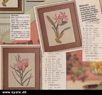 Hv 13-82-52: Mønster: 1:4 Broderet Orkide - Miltonia/Vanda *org*