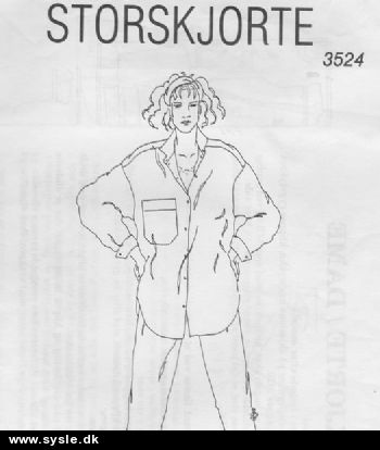 Si 3524 symønster - Storskjorte (vo.)