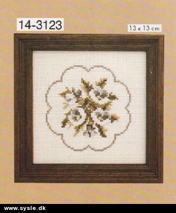 Pe 14-3123/ Broderi - Minibillede: Anemone - 13x13cm u.ramme