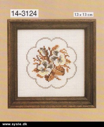 14-3124 Broderi - Minibillede: Stedmoder - 13x13cm u.ramme