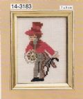 Klik her for at se flere billeder og f mere information om varen:  14-3183 Broderi - Minibillede: Mand - 7x9cm u.ramme