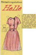 Klik her for at se flere billeder og f mere information om varen:  :Hv -1961: Påklædningsdukke - Helles kjole *org*