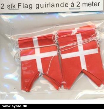 0014 - Udstanset Flag på snor- 2 x 2m (20 flag på hver)